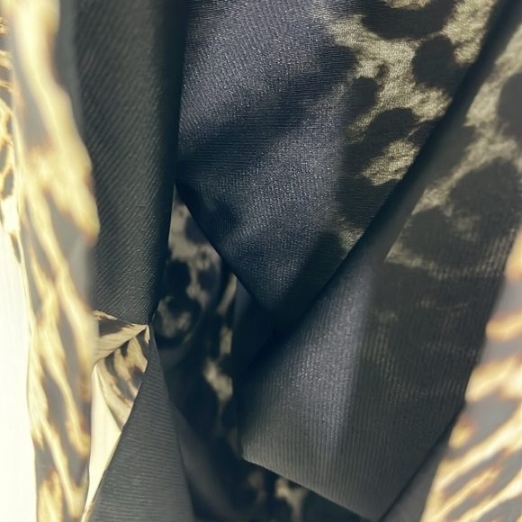 Rag & Bone - Leopard Brown & Creme Print 100% Silk 3/4 Sleeve Lined Dress SZ 4 - Picture 8 of 15